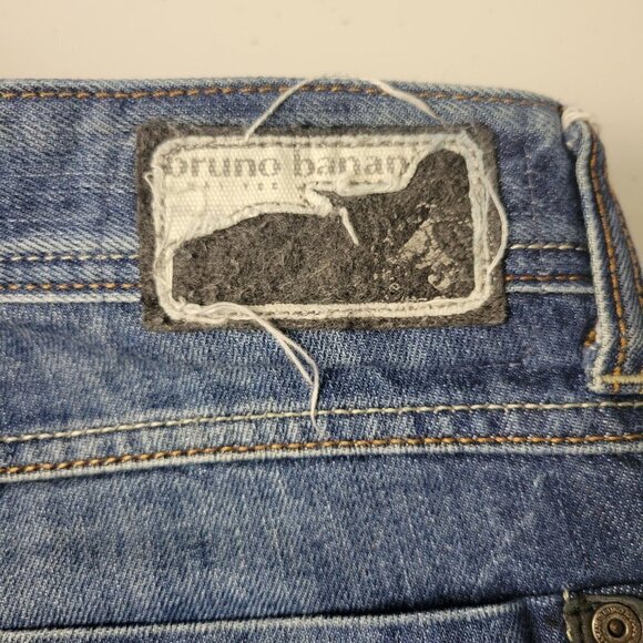 bruno banani Men's 33 x 32 Relaxed Fit Distressed Mid Rise Straight Leg Jeans - Picture 8 of 16